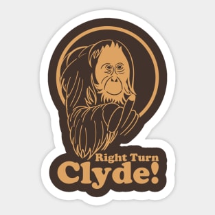 Right Turn Clyde Sticker